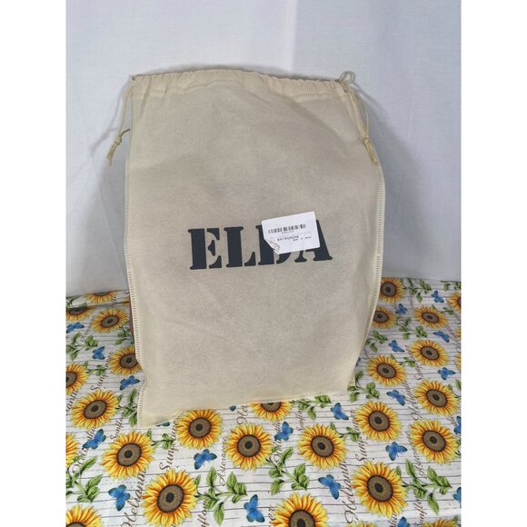 Elda Women's Shoulder Satchel with Embroidery Mauve & Black New w/o Tags - Picture 6 of 6